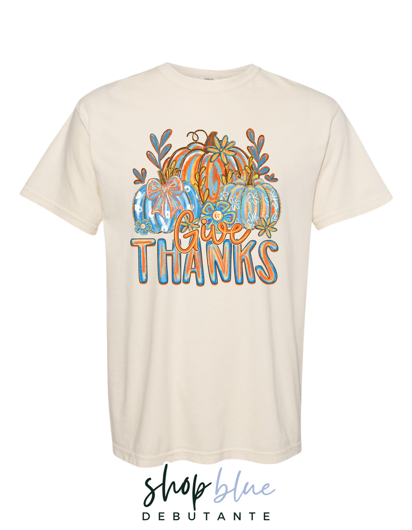 Give Thanks (Blue/Brown Design)