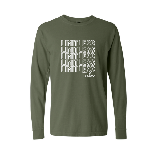 Limitless Tribe 3 Longsleeve Tee (white font)