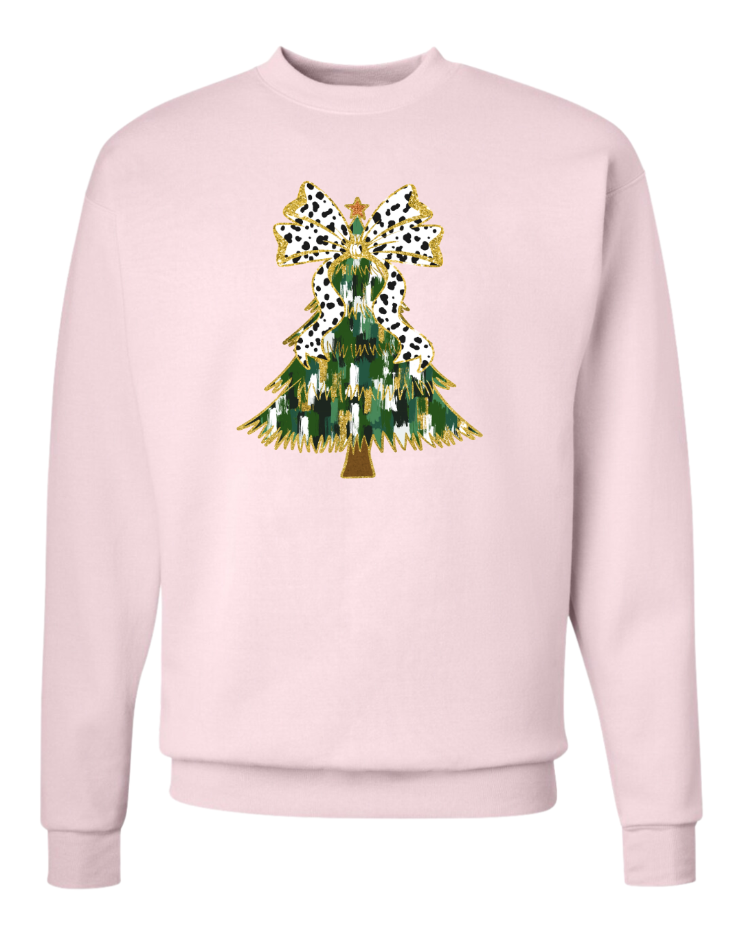 Green Coquette Glitter Christmas Tree