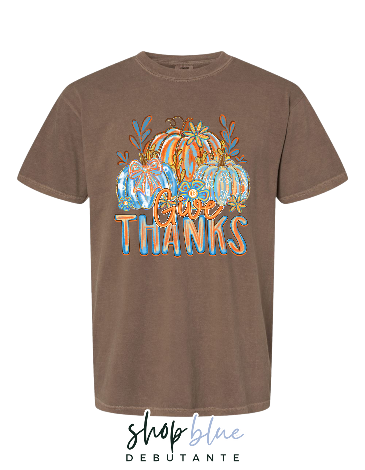 Give Thanks (Blue/Brown Design)