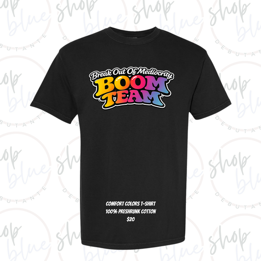 BOOM Team Elevate 2026 T-Shirt (Center Front Design - Comfort Colors)