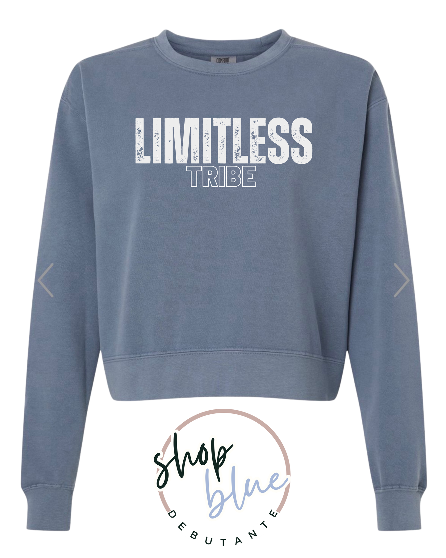 Limitless Tribe Crop Mid-Length Crewneck Sweatshirt