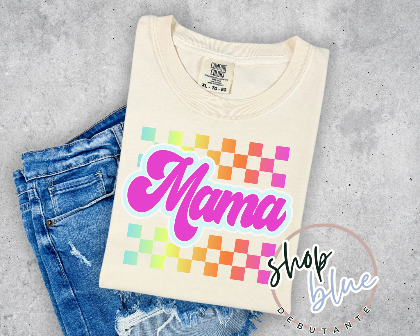 Neon Checkered Mama