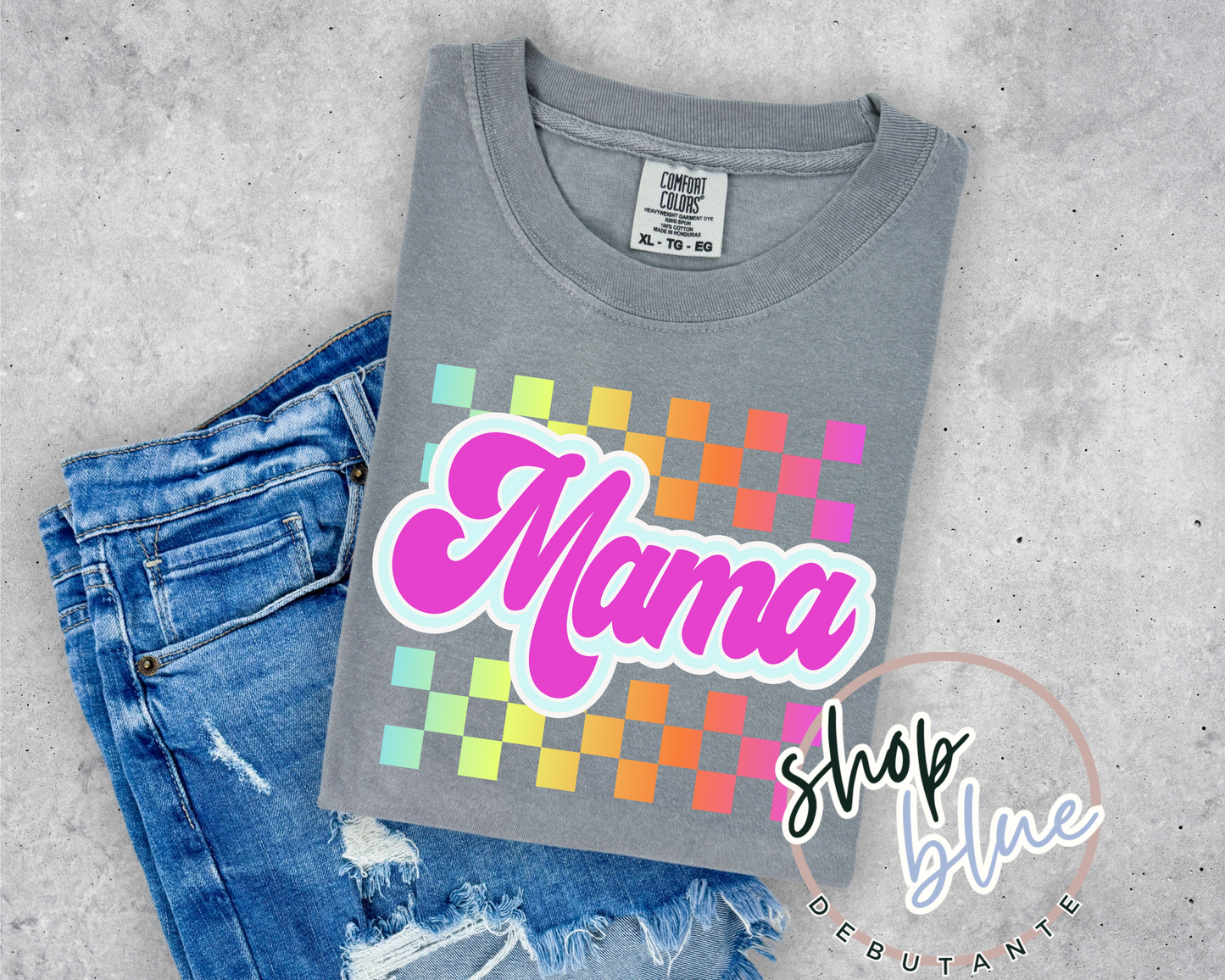 Neon Checkered Mama