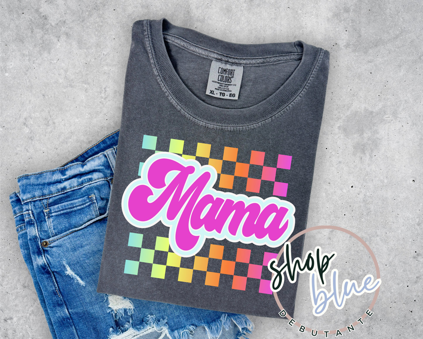 Neon Checkered Mama