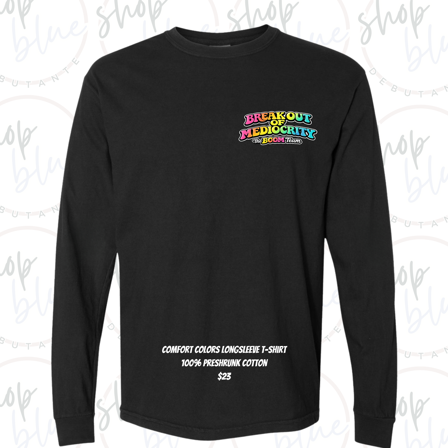 BOOM Team Elevate 2026 Longsleeve T-Shirt (Pocket Design - Comfort Colors)