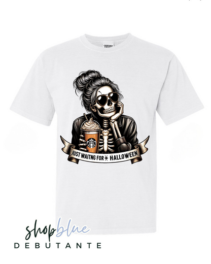 Just Waiting for Halloween Girl Tee