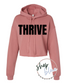 Limitless Tribe Thrive Crop Fleece Hoodie Sweatshirt