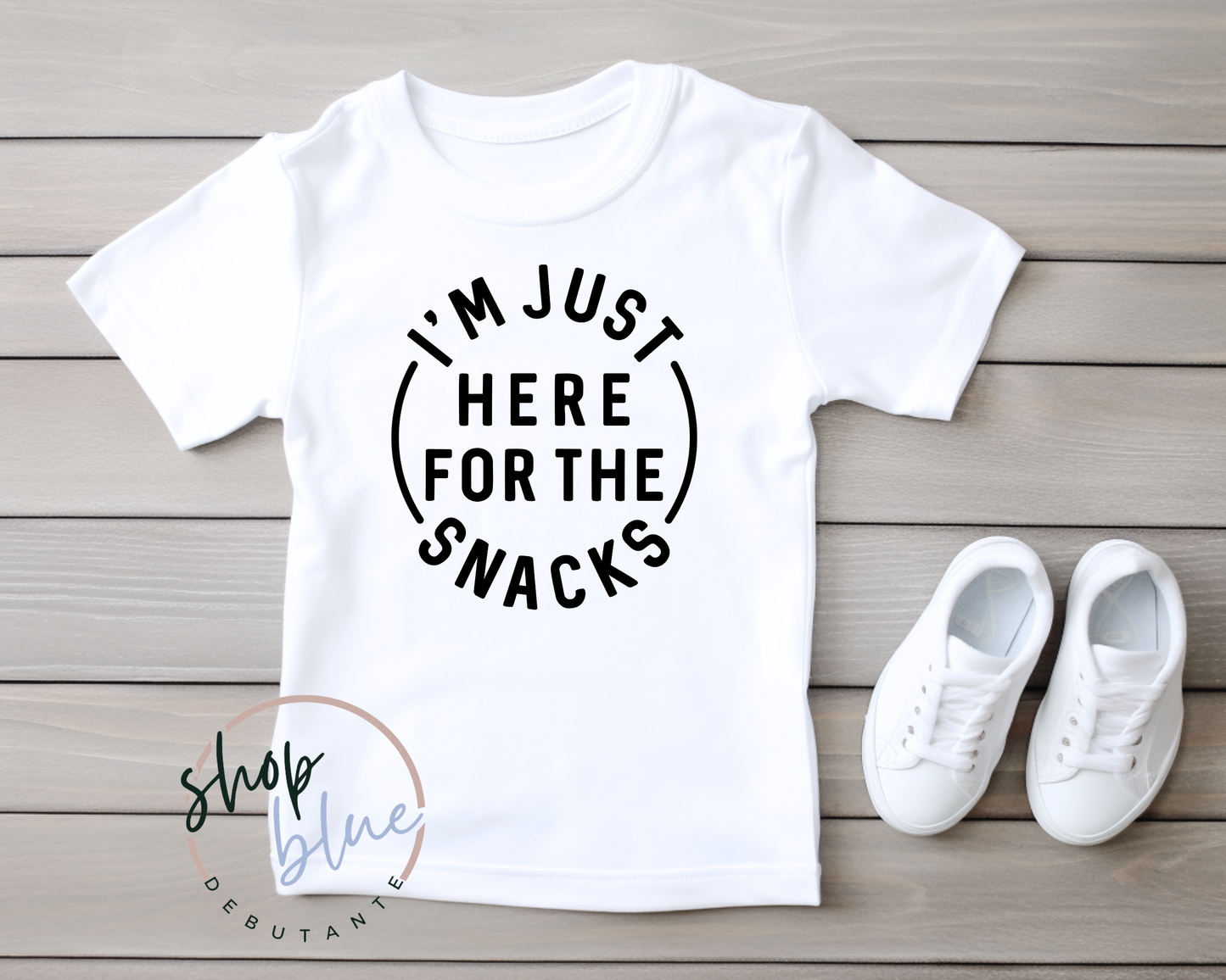 I’m Just Here for the Snacks (black design)