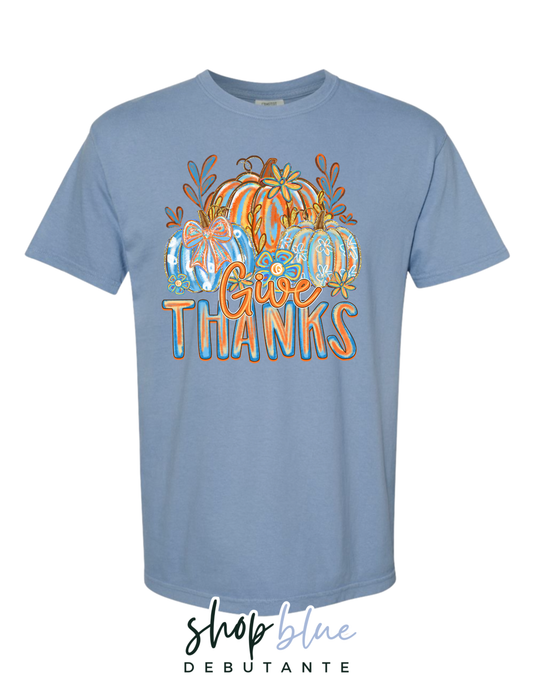 Give Thanks (Blue/Brown Design)