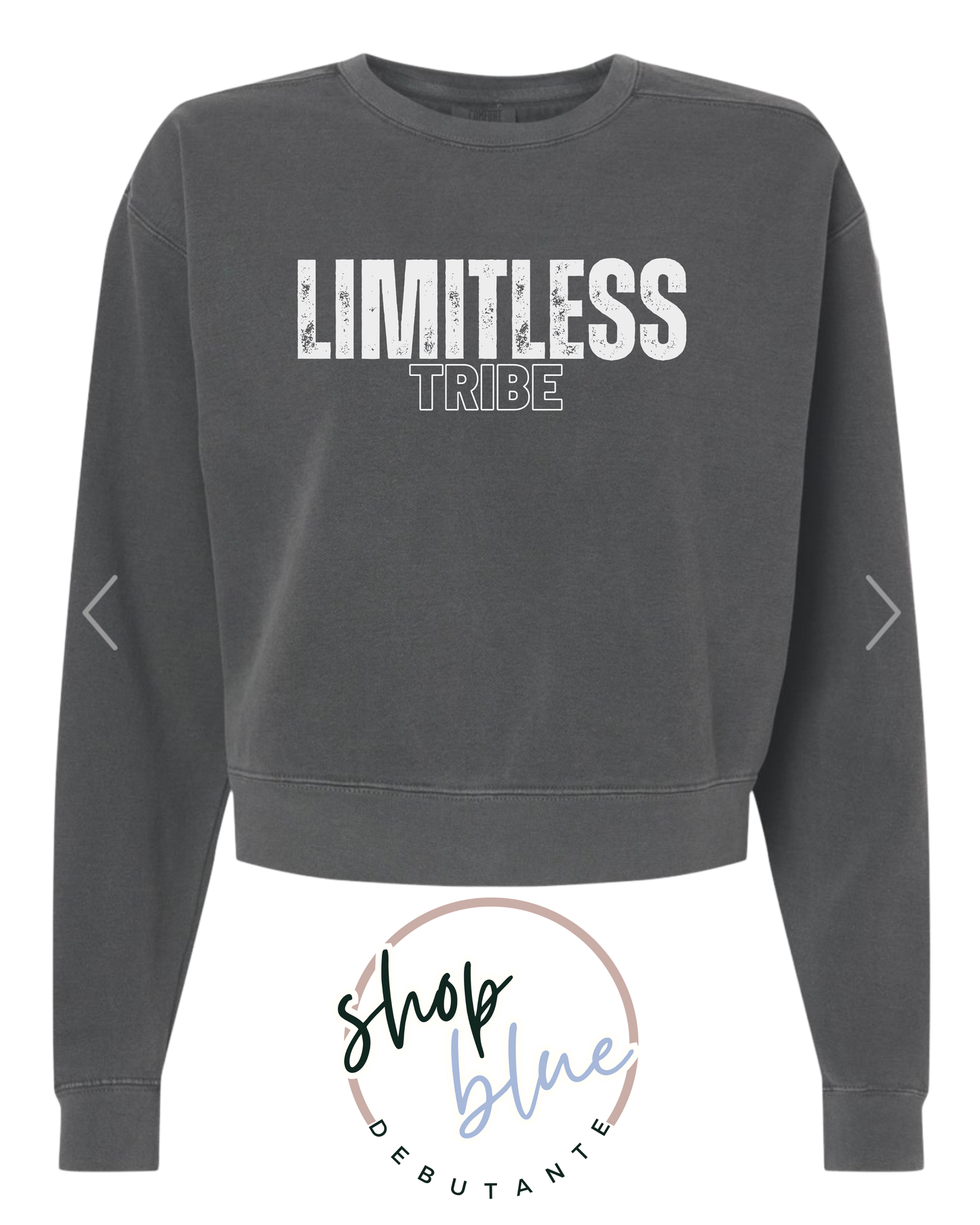 Limitless Tribe Crop Mid-Length Crewneck Sweatshirt