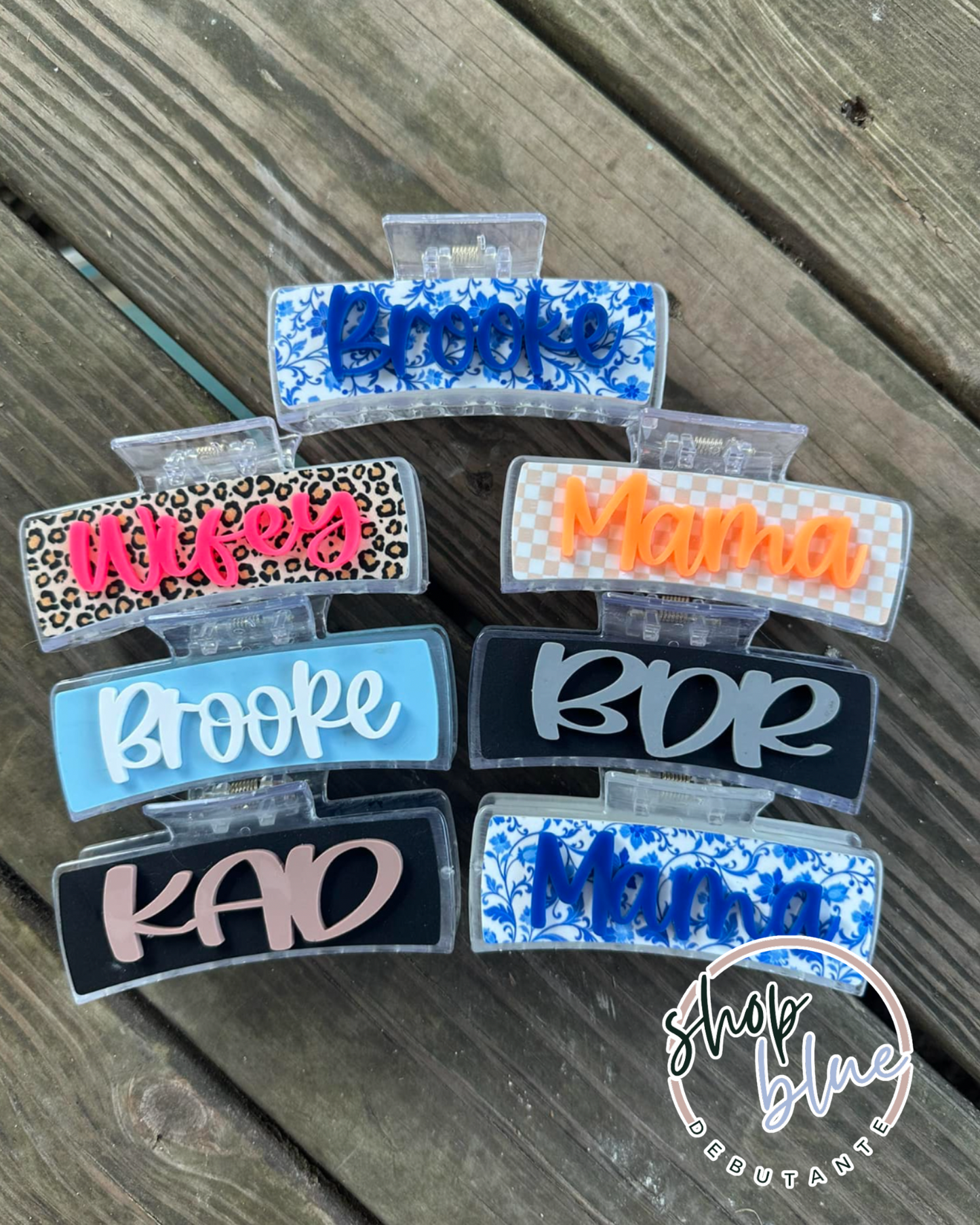 Custom / Personalized 4" Hair Claw Clips