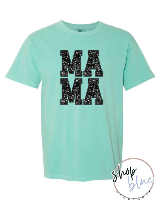 Mama (faux black sequin)