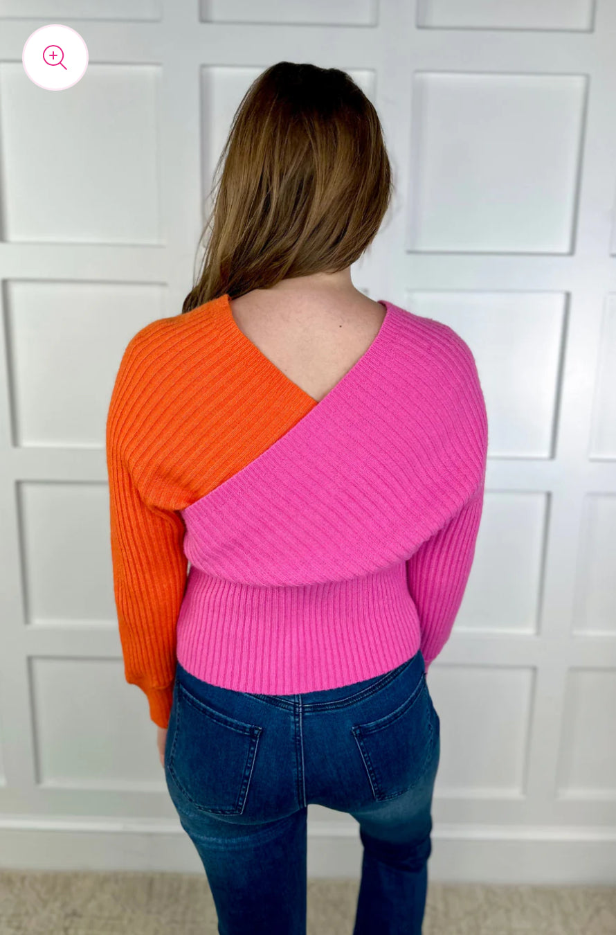 Criss-Cross Knit Sweater Top