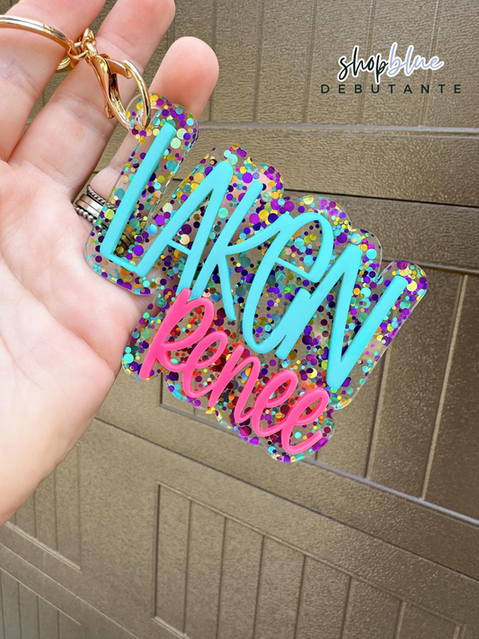 Two Name Keychain