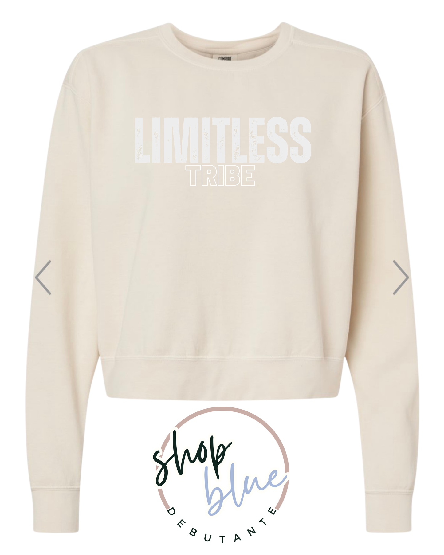 Limitless Tribe Crop Mid-Length Crewneck Sweatshirt