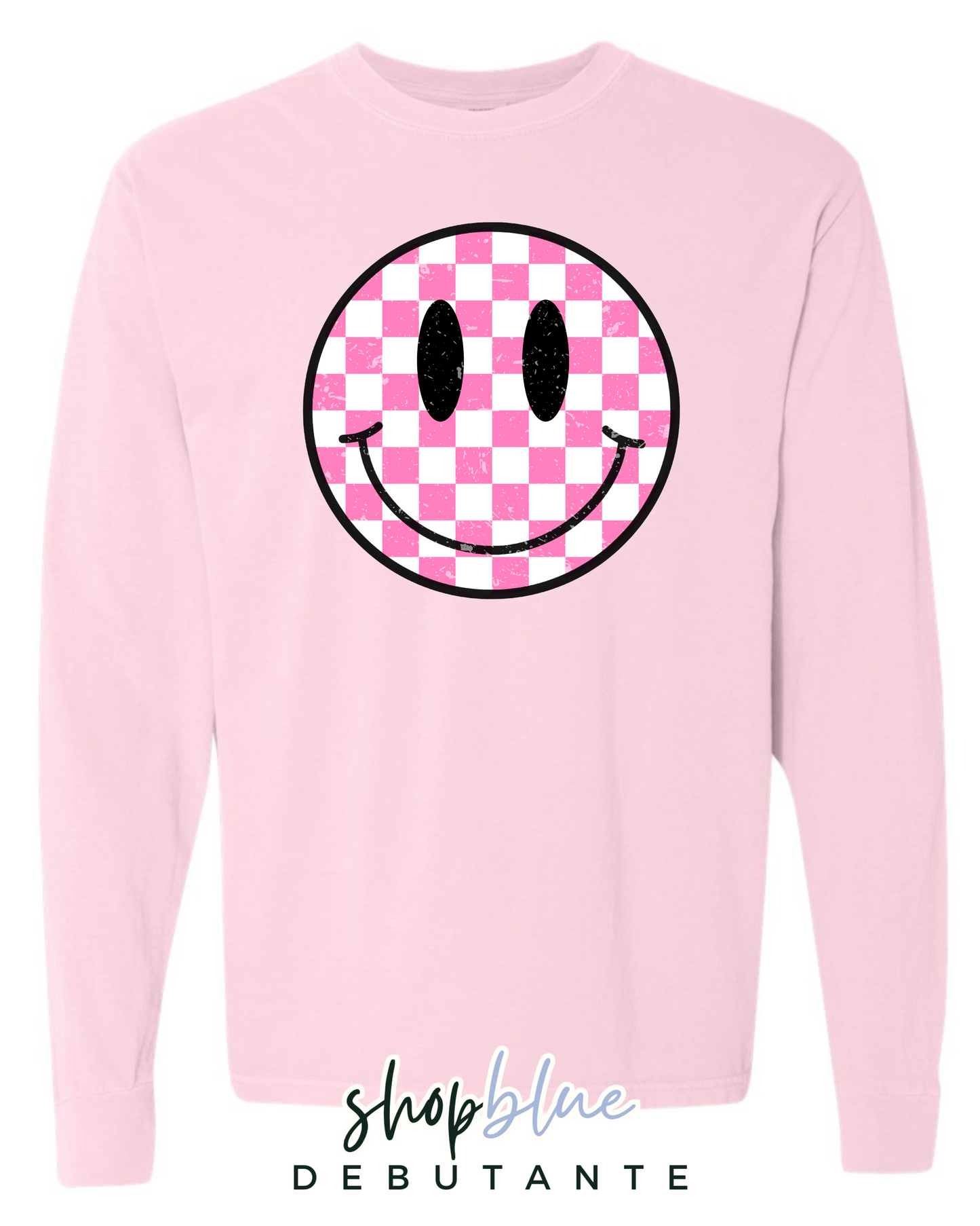 Pink Checkered Smiley