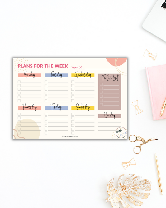 Plan the Week Notepad