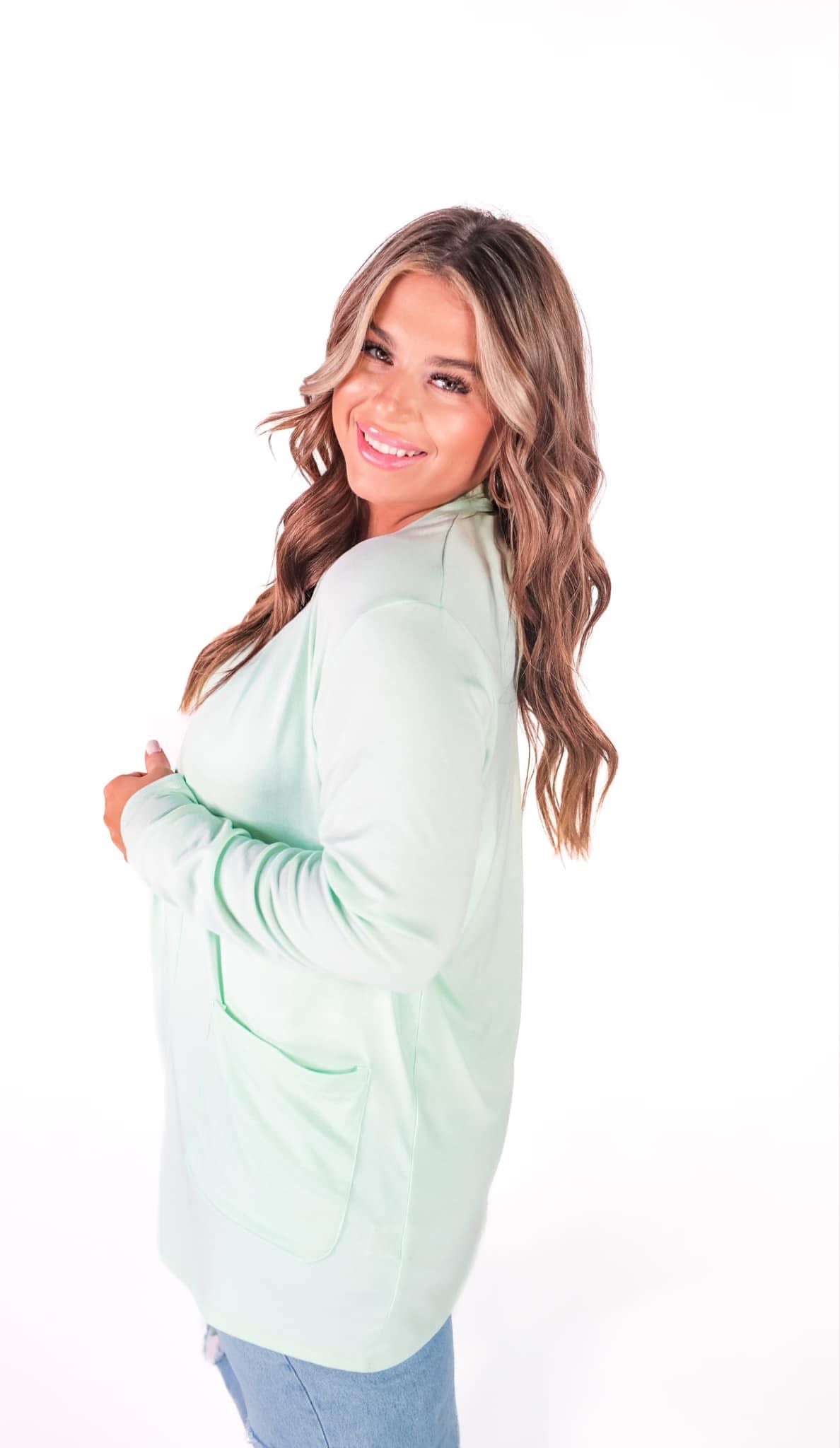 Minty Green Lightweight Cardigan