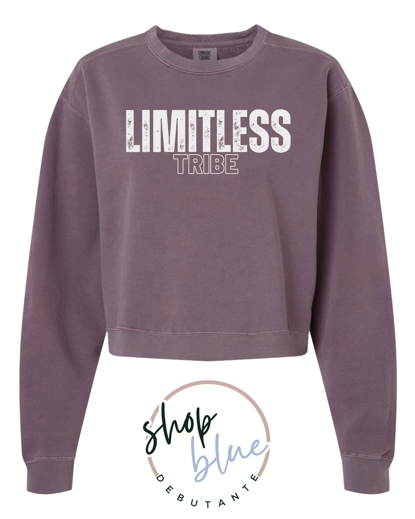 Limitless Tribe Crop Mid-Length Crewneck Sweatshirt