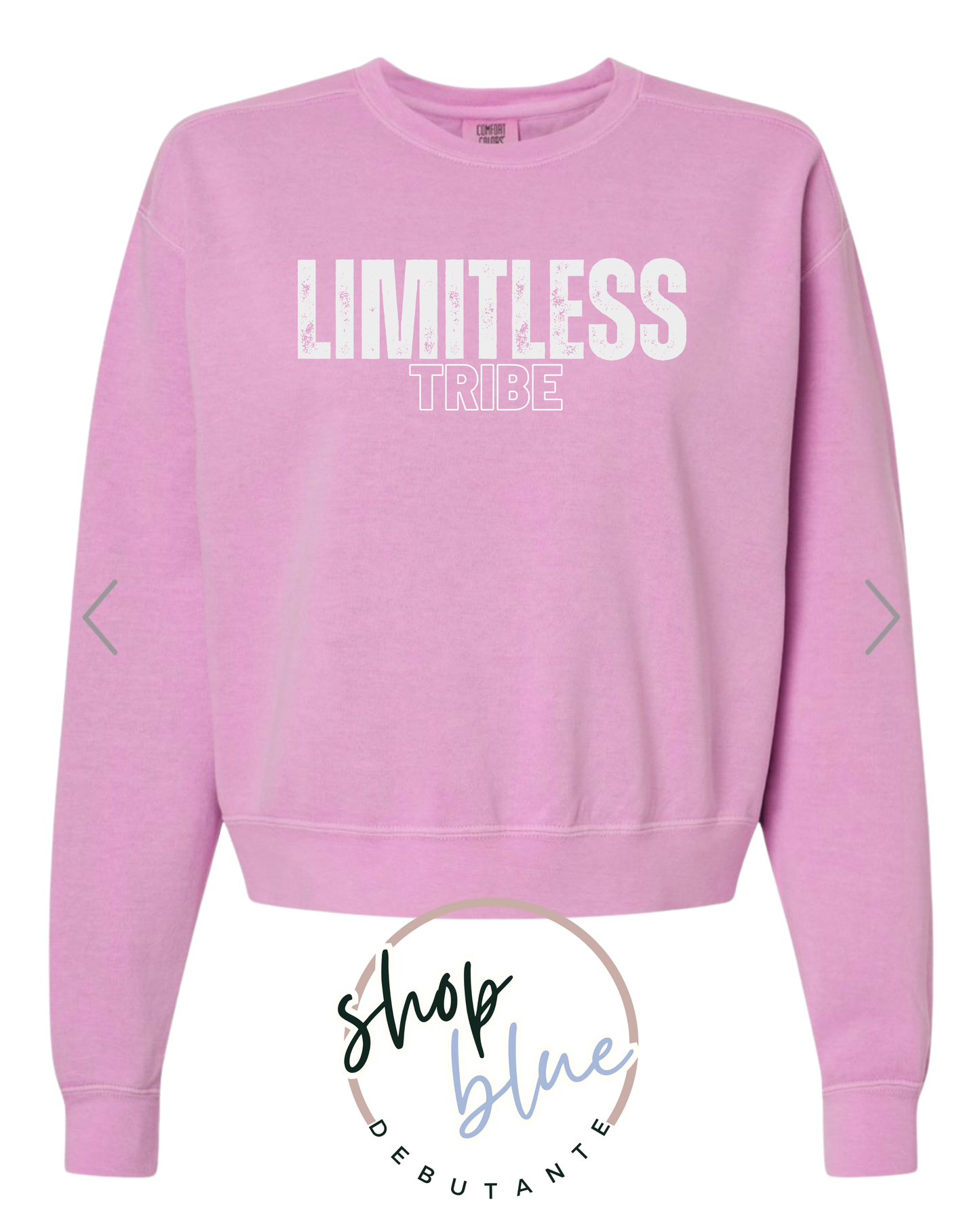 Limitless Tribe Crop Mid-Length Crewneck Sweatshirt