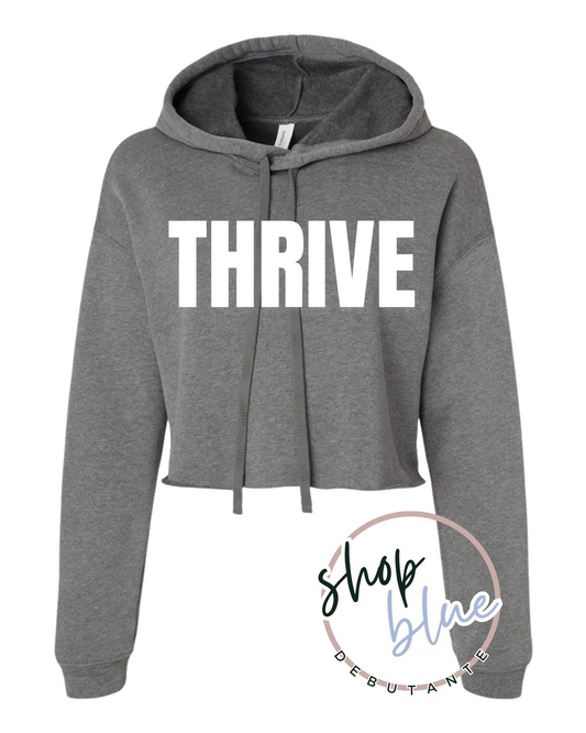 Limitless Tribe Thrive Crop Fleece Hoodie Sweatshirt