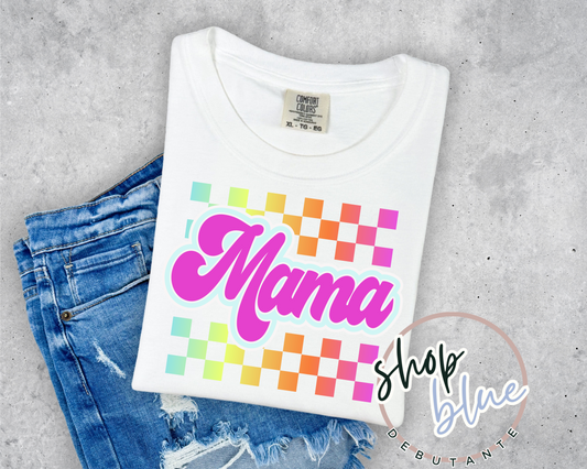 Neon Checkered Mama