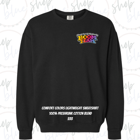 BOOM Team Elevate 2026 Sweatshirt (Pocket Design - Comfort Colors)