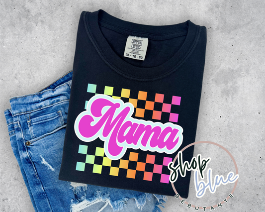Neon Checkered Mama