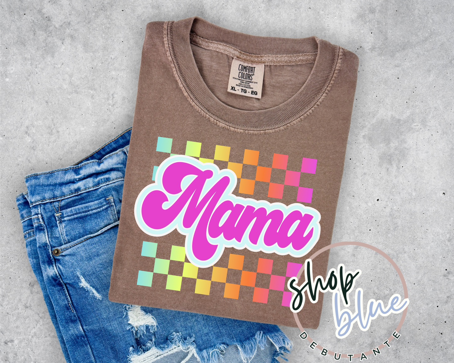 Neon Checkered Mama