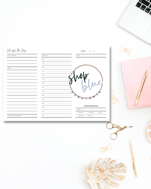 Win the Day - Daily Planner Notepad