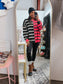 The Debutante Striped Sweater (pink/black)