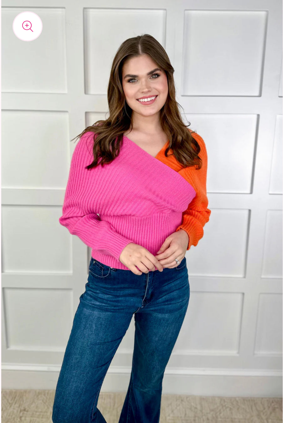 Criss-Cross Knit Sweater Top