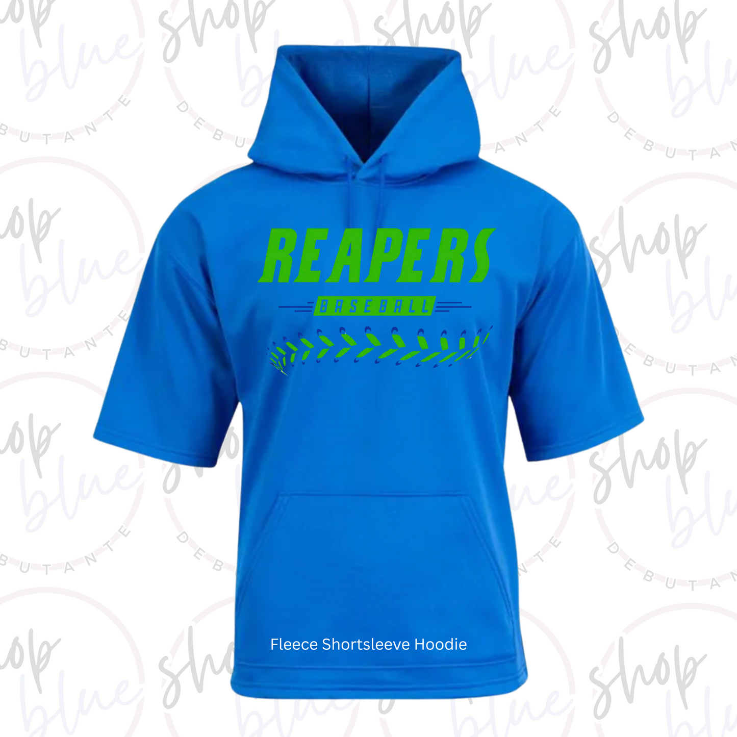 Reapers Baseball Fleece Shortsleeve Hoodies (Royal Blue)