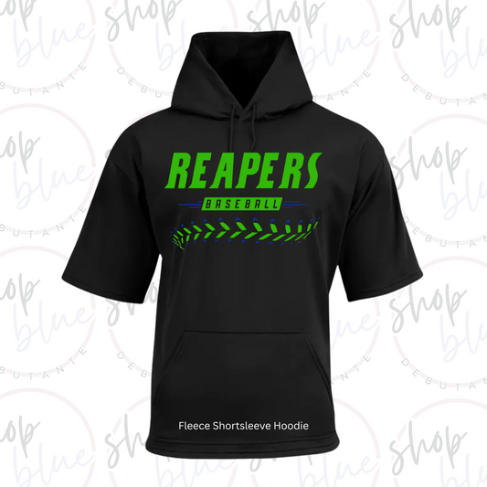 Reapers Baseball Fleece Shortsleeve Hoodies (Black)