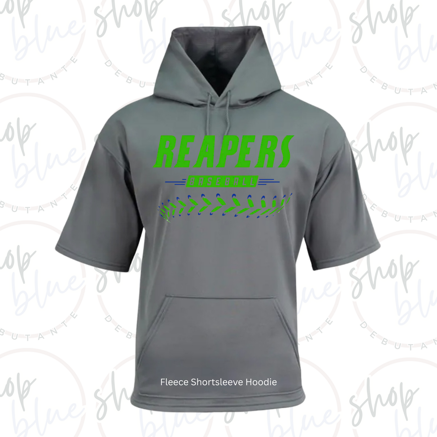 Reapers Baseball Fleece Shortsleeve Hoodies (Gray)