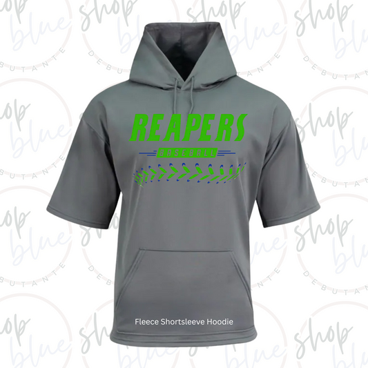 Reapers Baseball Fleece Shortsleeve Hoodies (Gray)